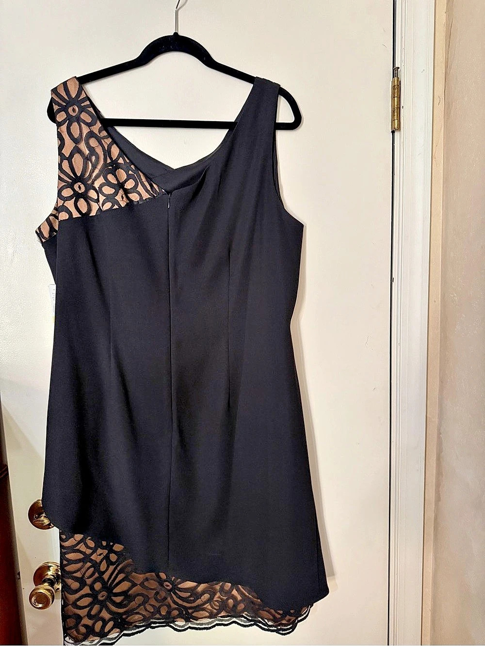 Style & Co Mini Lace Trim Dress Black Size 18W NWT